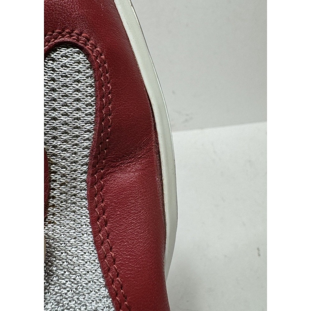 Prada America's Cup Low Sneakers Leather Grey Red Men's Size 10 US / 9UK - Picture 13 of 14